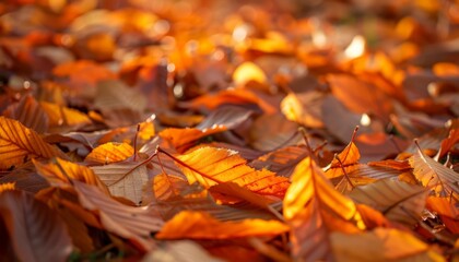 Sticker - Autumn Leaves: Vibrant Orange and Yellow Fall Foliage