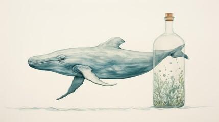 Canvas Print - bottle of water