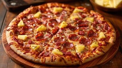 Sticker - Supreme Pizza topped with Salami Cheese and Pineapple