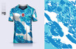 © DIPTO - Pattern design, illustration, textile background for sports t-shirt, football jersey shirt mockup for football club. consistent front view