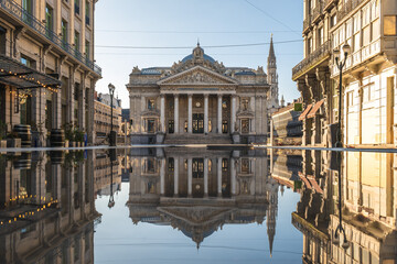 Wall Mural - The former Brussels Stock Exchange building, usually shortened to Bourse or Beurs, in Brussels, Belgium