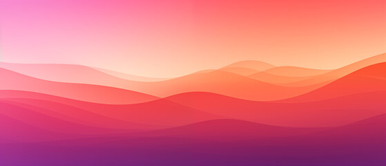 Wall Mural - sunset gradient waves
