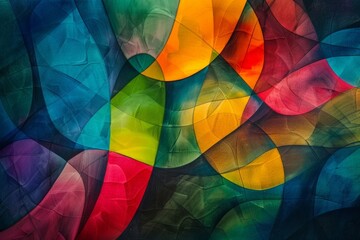 Wall Mural - Vibrant Abstract Art with Colorful Swirls and Blurred Shapes