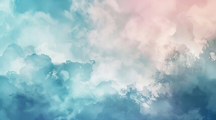 Canvas Print - Soft Focus Clouds with Pastel Hues