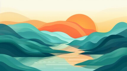 Wall Mural - World Rivers Day background concept 