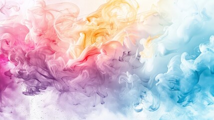 Wall Mural - Vibrant Abstract Watercolor Background with Blurred Colors