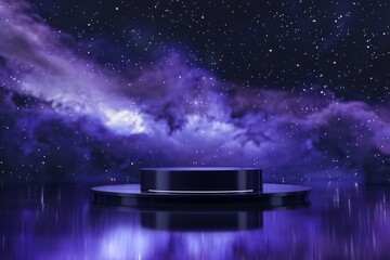 Wall Mural - purple and black concept for ads