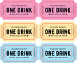 © Iuliia - One Drink Coupon Set With Different Colors