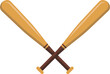 © nazar12 - Two crossed baseball bats icon. Vector.