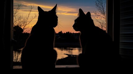 Canvas Print - Two cats 