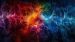 © Narongsak - Vivid abstract art with vibrant colors and intricate patterns, evoking a sense of dynamic energy and cosmic beauty on a dark background.