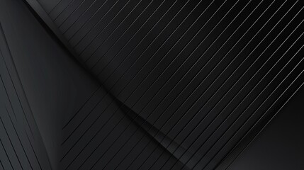 Canvas Print - abstract geometric lines on black background with copy space, vector illustration
