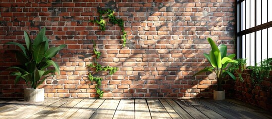 Wall Mural - Background of a brick wall in a rural room