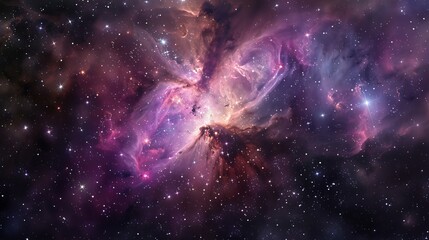 Wall Mural - detailed deep space illustration with cosmic nebulae, stars, and distant galaxies - perfect for use 