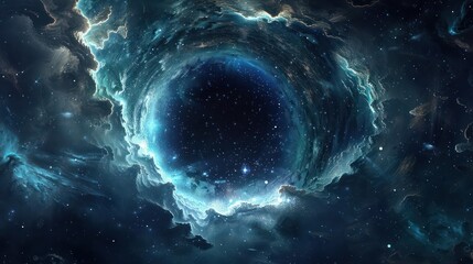 a mysterious, glowing cosmic portal in deep space., image of galaxy universe space beautiful like ma