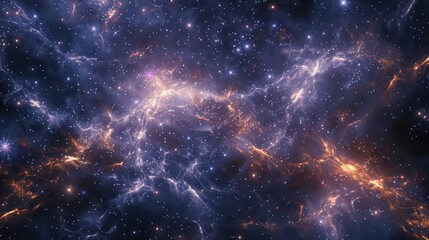 Wall Mural - a mysterious, glowing cosmic net in deep space., image of galaxy universe space beautiful like magic