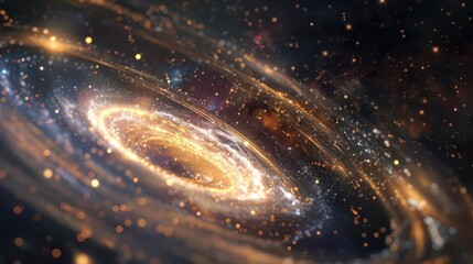 Wall Mural - a grand, mysterious gravitational lens effect on a distant galaxy., image of galaxy universe space b