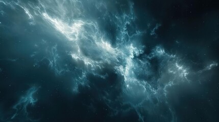Wall Mural - a hidden dark matter cloud, glowing faintly in the depths of space., image of galaxy universe space 