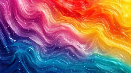 Wall Mural - vibrant liquid color waves background with fluid gradient hues in abstract flowing patterns, ideal f