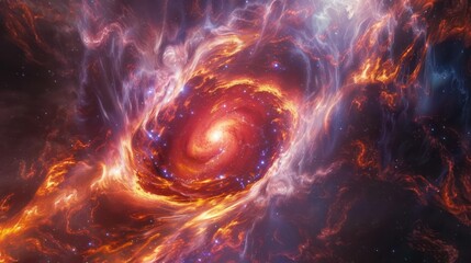 Wall Mural - a mysterious, glowing void in the cosmic microwave background., image of galaxy universe space beaut