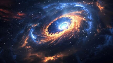 Wall Mural - a mysterious, glowing void in the cosmic microwave background., image of galaxy universe space beaut