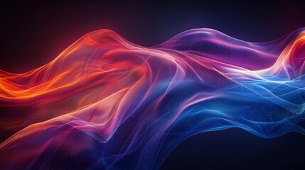 Wall Mural - Abstract Red And Blue Fabric Drapery In Motion