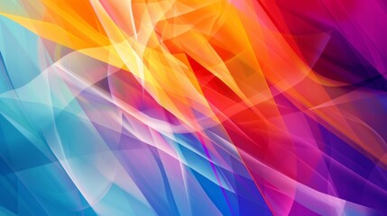 Wall Mural - colorful modern background wallpaper design with abstract geometric shapes and vibrant gradient colo