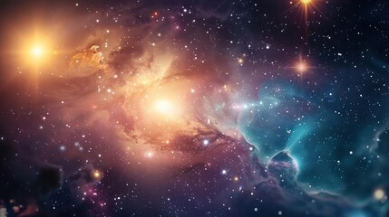 Wall Mural - a stunning cosmic arch with vibrant stars and galaxies., image of galaxy universe space beautiful li
