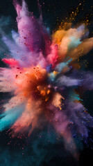 Poster - Vibrant powder explosion
