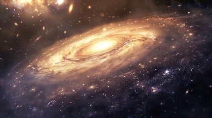 Wall Mural - a stunning cosmic lens effect, magnifying a distant galaxy.