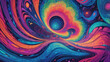 © a.h.27088077 - Abstract horizontal background with colorful waves. Trendy illustration in style retro 60s, 70s.