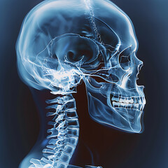 x ray of human skull