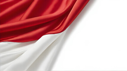 Indonesia flag of silk with copyspace