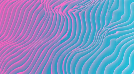 Wall Mural - A soothing pink and turquoise digital wave pattern, ideal as a modern wallpaper or background