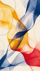 Wall Mural - Warm-toned abstract swirls intertwine creating a dynamic and elegant visual suitable for a background or wallpaper