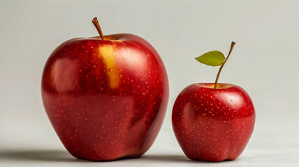 Creative fruits composition. Beautiful red whole apple , beautiful shiny red apple background, A delicious fresh and crisp red apple