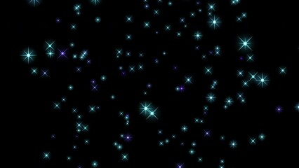 Wall Mural - abstract stars against the background of falling snowflakes. festive winter background. isolated on 