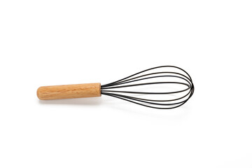 Whisk with wooden handle Kitchen equipment.