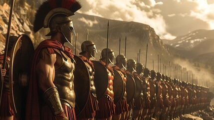 Experience heroic stand at the Battle of Thermopylae with Spartan warriors facing the Persian army in a narrow mountain pass ideal for enthusiasts of ancient military history