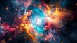 © Ponchita - Abstract Nebula with Colorful Gas and Dust Clouds in Space