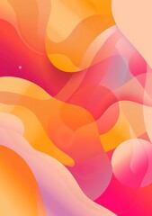 Canvas Print - An image of colorful abstract fluid shapes on a vibrant background serving as an attractive wallpaper design