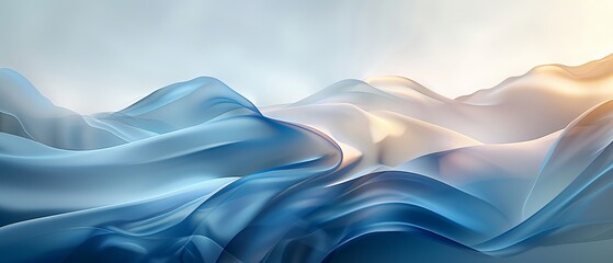 Sticker - A calming image of wavelike fabric ripples, making a peaceful wallpaper or soothing background