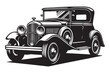 © Md Hasan - Classic vintage car silhouette vector illustration isolated on a white background