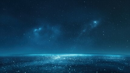 Wall Mural - a sleek and clean starry sky background, where the contrast between the dark blue of space and the b