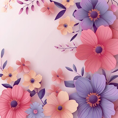 Wall Mural - background with flowers