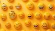 © Fuji - Yellow Emojis on a Yellow Background