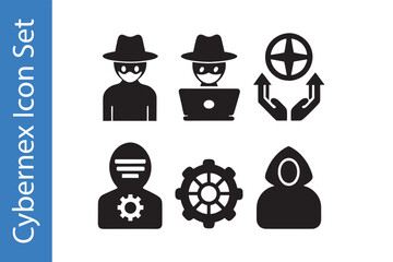 Cybernet Icon Set with editable vector