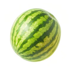 Wall Mural - Fresh whole watermelon on a white background