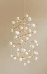 Sculpture with white baubles