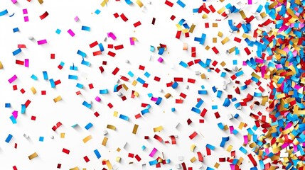 Colourful Sprinkles on white background, ideal for new year or future concept, flat illustration